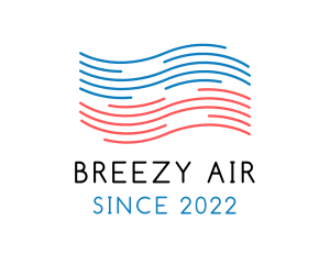 Heating Cooling Airflow Breeze logo design