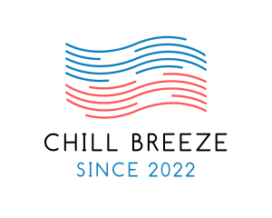 Cooling - Heating Cooling Airflow Breeze logo design