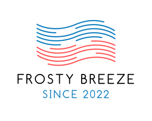 Cooling - Heating Cooling Airflow Breeze logo design