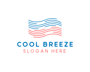 Heating Cooling Airflow Breeze logo design