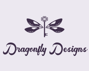 Dragonfly - Luxe Dragonfly Key logo design