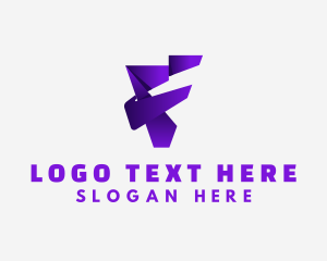 Letter F - 3D Software Digital logo design