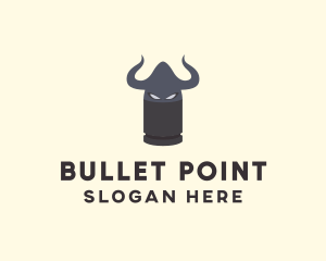 Firearm - Viking Metal Bullet logo design