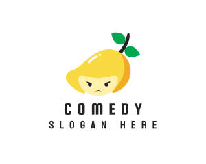 Sweet - Angry Mango Face logo design