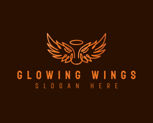 Angel Wing Halo  logo design