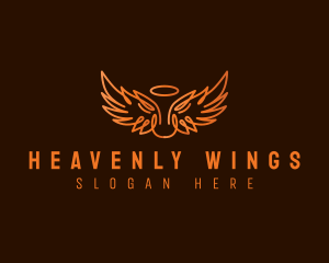 Angel Wing Halo  logo design