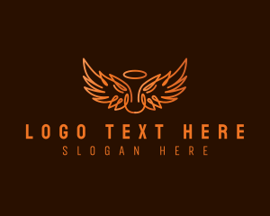 Halo - Angel Wing Halo logo design