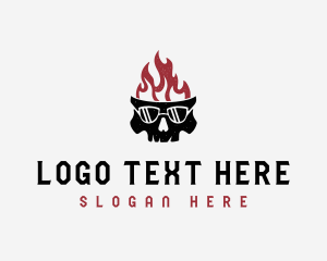 Flaming Skull Streetwear Logo