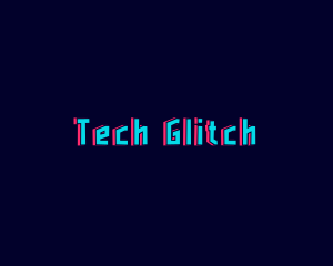 Colorful Bichrome Glitch logo design