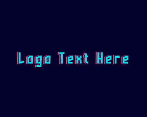 Neon - Colorful Bichrome Glitch logo design