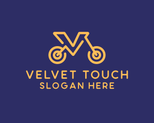 Bike Letter V logo design