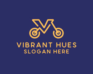 Bike Letter V logo design