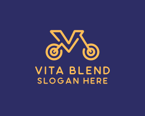 Bike Letter V logo design