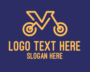Bike Repair - Bike Letter V logo design