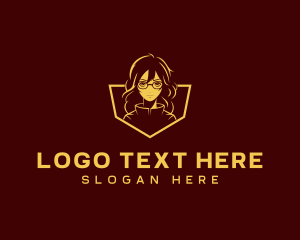 Glasses - Glasses Cosplay Girl logo design