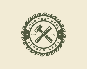 Maintenance - Mallet Chisel Wood Sculptor logo design
