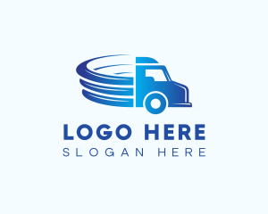 Delivery Truck - Automotive Truck Shipping logo design