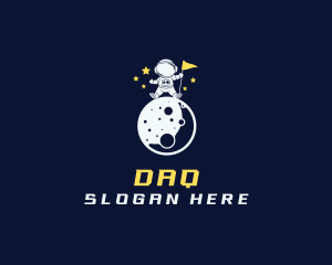 Mascot - Moon Space Astronaut logo design