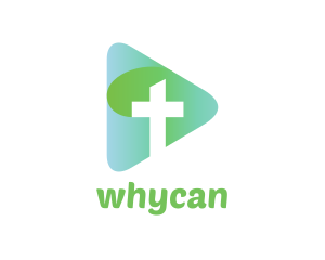 Gradient - Cross Religion Media logo design