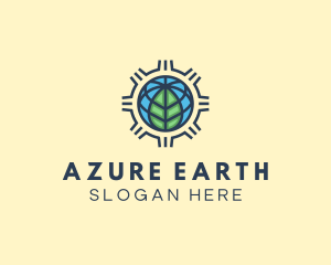 Sustainable Earth Leaf Gear logo design