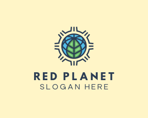 Sustainable Earth Leaf Gear logo design