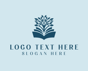 Library - Academic Book Tree logo design