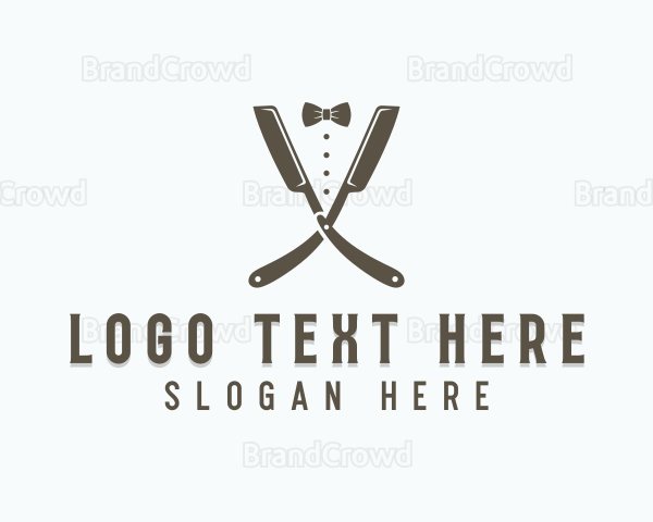 Barber Razor Barbershop Logo