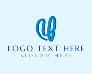 Ribbon - Modern Handwritten Letter Y logo design