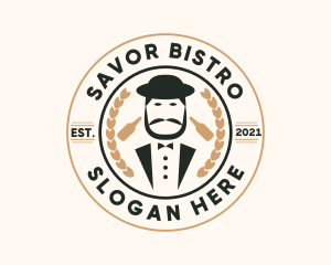 Bistro Bartender Waiter logo design