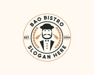 Bistro Bartender Waiter logo design