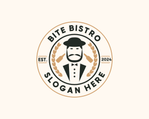 Bistro Bartender Waiter logo design