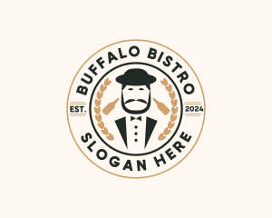 Bistro Bartender Waiter logo design