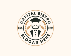 Bistro Bartender Waiter logo design