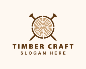 Wood - Carpentry Wood Woodworking logo design