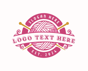 Needle - Yarn Knitting Needle logo design