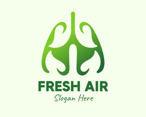 Green Natural Lungs logo design