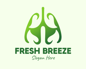 Green Natural Lungs logo design