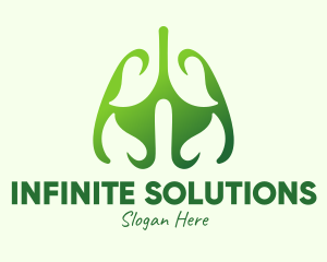 Medication - Green Natural Lungs logo design