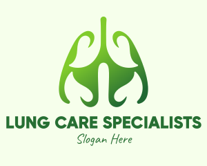 Green Natural Lungs logo design