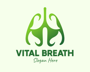 Green Natural Lungs logo design