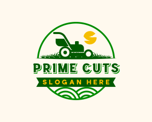 Lawn Mower Gardening logo design