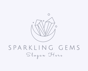 Gemstone Moon Jewelry logo design