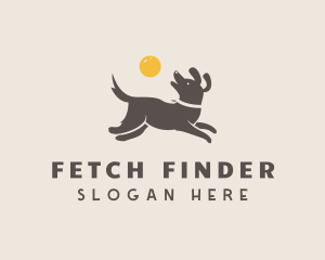 Pet Dog Ball Fetch logo design