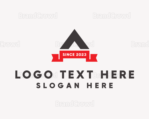 Geometric Letter A Banner Logo