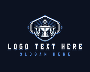 Physique - Gym Workout Powerlifting logo design