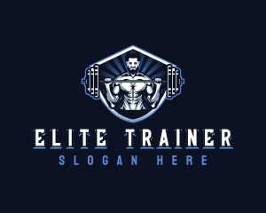 Gym Workout Powerlifting logo design