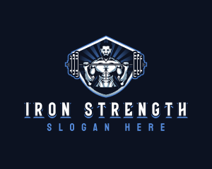 Powerlifting - Gym Workout Powerlifting logo design