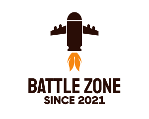 War - Bullet Plane Missile logo design