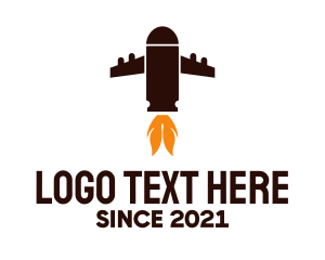 Travel - Bullet Plane Missile logo design