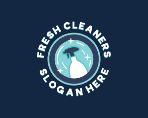 Cleaner Spray Housekeeper logo design